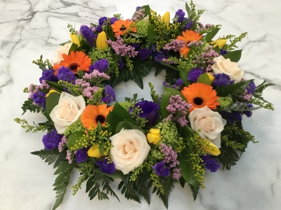Funeral Wreath ~ Bright