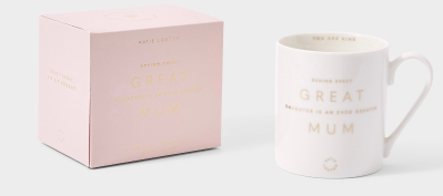 KATIE LOXTON PORCELAIN MUG BEHIND EVERY GREAT DAUGHTER IS A GREATER MUM