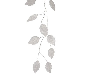 WHITE LEAF GARLAND 120CM