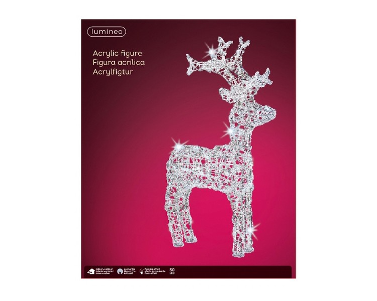 LED ACRYLIC DEER COOL WHITE OUTDOOR