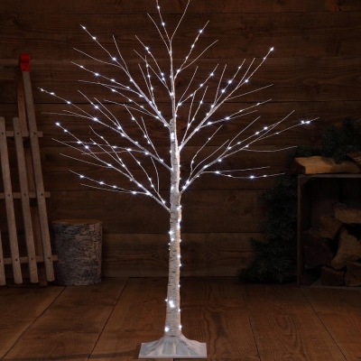 NOMA WHITE MICRO LED BIRCH TREE 1.2M