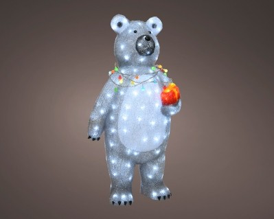 LED ACRYLIC BEAR FLASHING EFFECT 89CM