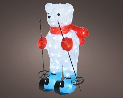 LED ACRYLIC BEAR COOL WHITE OUTDOOR 54.5CM