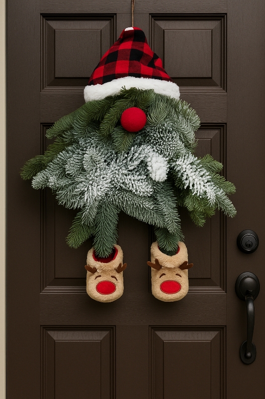 Santa Gonk Christmas Wreath