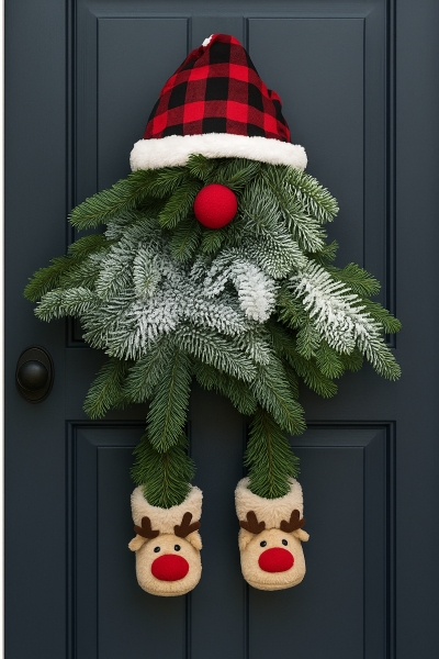 Santa Gonk Christmas Wreath