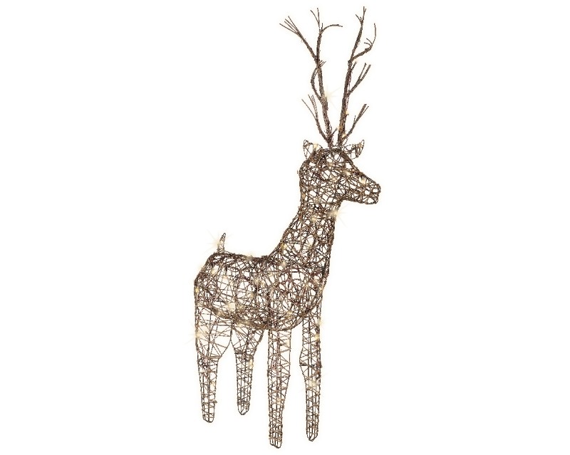 LED BROWN WICKER DEER OUTDOOR OR INDOOR WARM WHITE 69CM – buy online or ...