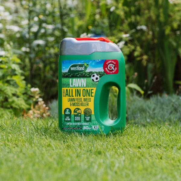 AFTERCUT ALL IN ONE LAWN FEED, WEED & MOSS KILLER 80m2 SPREADER