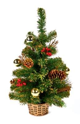 ARTIFICIAL GOLD DRESSED TREE 60CM