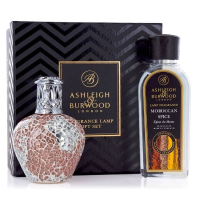 ASHLEIGH & BURWOOD FRAGRANCE LAMP GIFT SET APRICOT SHIMMER AND MOROCCAN SPICE