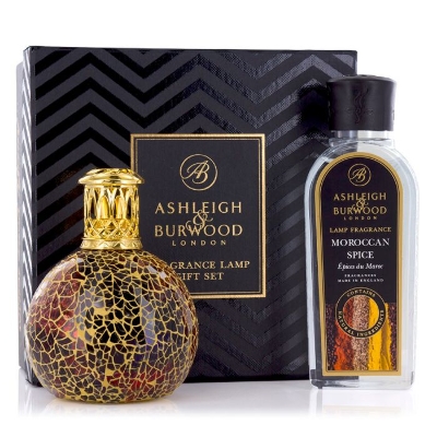 ASHLEIGH & BURWOOD FRAGRANCE LAMP GIFT SET GOLDEN SUNSET AND MOROCCAN SPICE