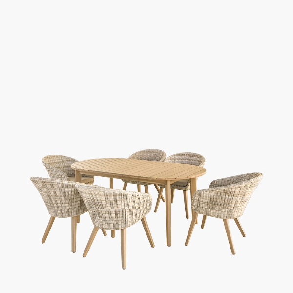 CABON 6 SEAT DINING SET