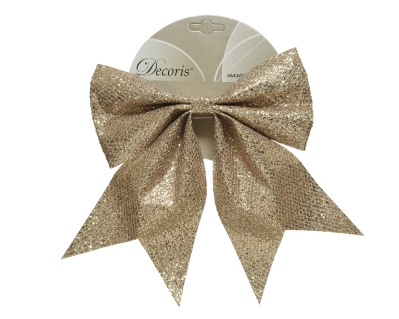 CHAMPAGNE CLIP ON BOW 24CM
