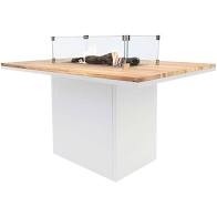 COSILOFT 120 RELAXED DINING TABLE WHITE AND TEAK