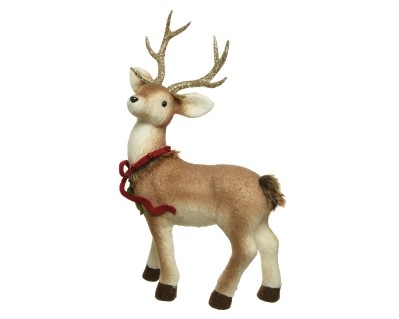 FOAM DEER STANDING BROWN 39CM