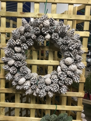 FROSTED CONES WREATH