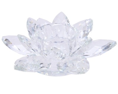 GLASS FLOWER TEALIGHT HOLDER