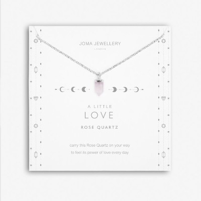 JOMA A LITTLE LOVE ROSE QUARTZ NECKLACE