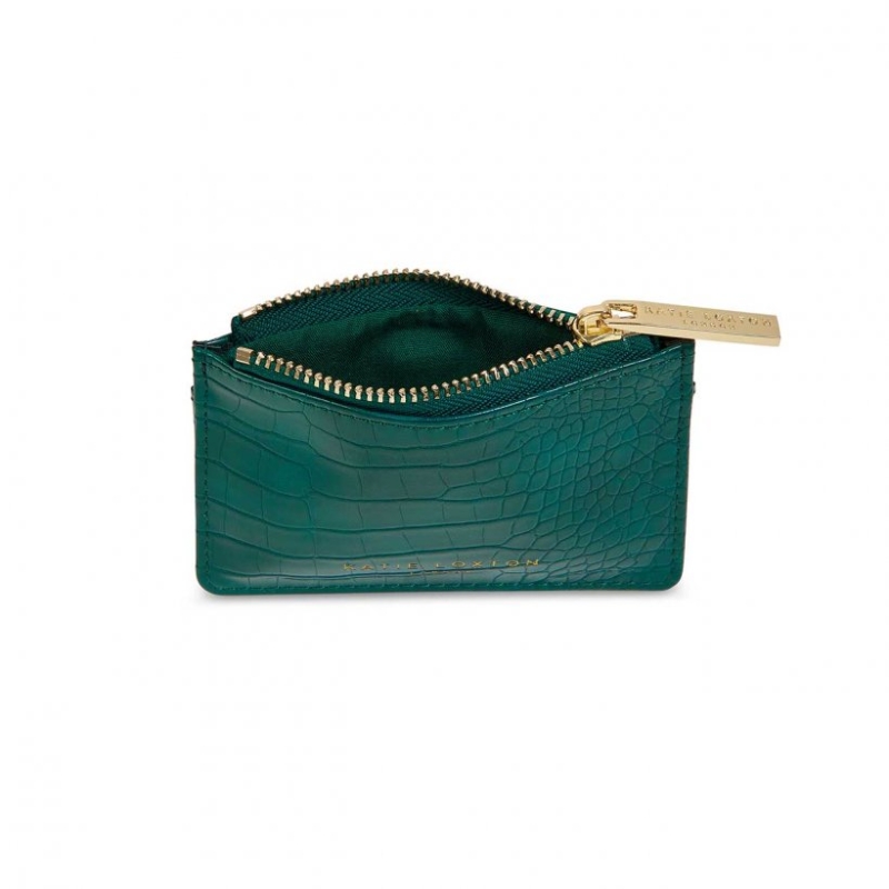 KATIE LOXTON CELINE FAUX CROC CARD HOLDER FOREST GREEN – buy online or ...
