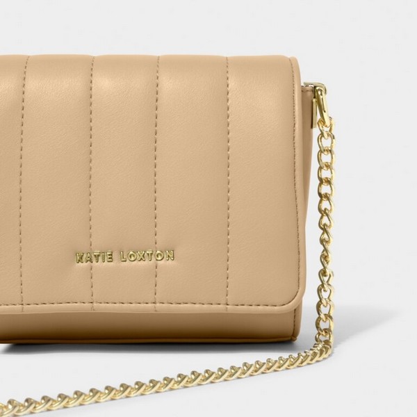 Katie Loxton Kendra Quilted Mini Crossbody soft tan