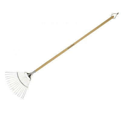 KENT & STOWE STAINLESS STEEL LONG HANDLED LAWN RAKE