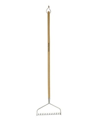 KENT & STOWE STAINLESS STEEL LONG HANDLED SOIL RAKE