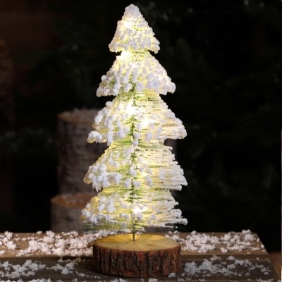 NOMA WARM WHITE SNOWY NEEDLE TREE 31CM