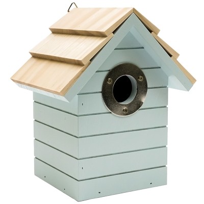 PALE BLUE BEACH HUT NEST BOX