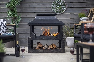 STONEHURST STEEL OUTDOOR FIREPLACE