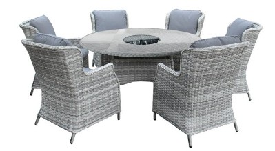 VERONA DELUXE 6 SEAT DINING SET WITH ICE BUCKET