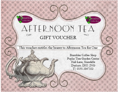 VOUCHER FOR FINE CHINA AFTERNOON TEA
