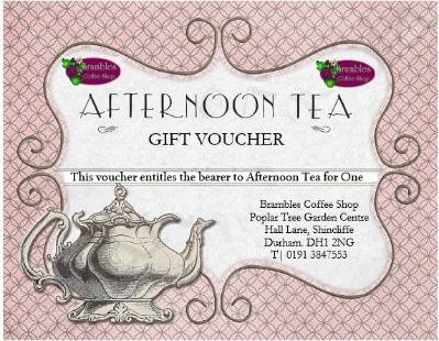 VOUCHER FOR FINE CHINA  AFTERNOON TEA