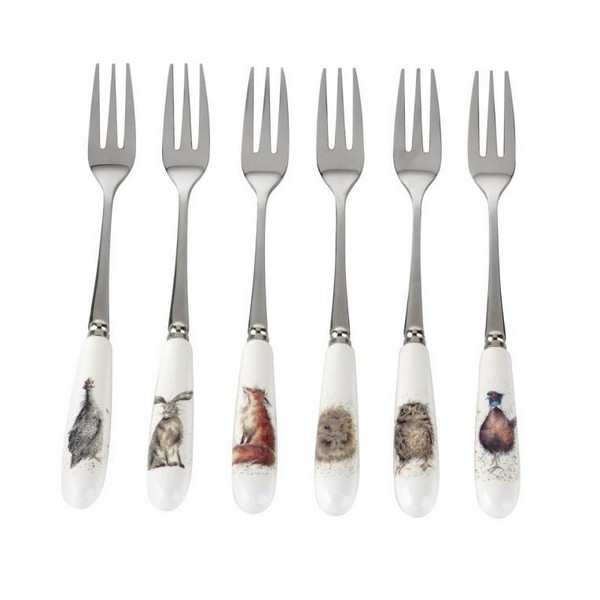 Wrendale Royal Worcester Set of 6 Pastry Forks