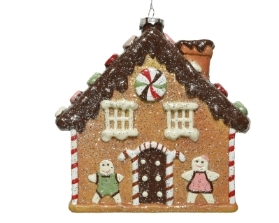 GINGERBREAD HOUSE TREE DEORATION 38CM