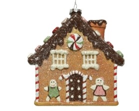 GINGERBREAD HOUSE TREE DEORATION 38CM