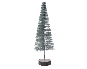 GREEN TREE WITH WOOD BASE 64CM