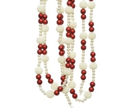 RED AND WHITE BEAD GARLAND