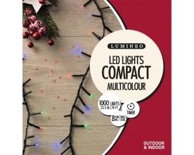 LED COMPACT TWINKLE LIGHTS MULTI COLOUR 1000 LIGHTS OUTDOOR OR INDOOR