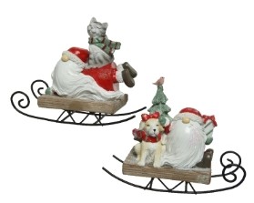 GNOME SANTA ON SLEIGH 2 DESIGNS