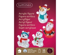 LED FIGURES 4 DESIGNS INDOOR ONLY BATTERY OPERATED