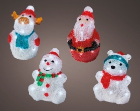 LED FIGURES 4 DESIGNS INDOOR ONLY BATTERY OPERATED