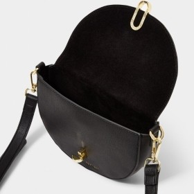 KATIE LOXTON QUINN MINI SADDLE BAG BLACK