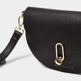 KATIE LOXTON QUINN MINI SADDLE BAG BLACK