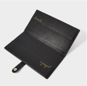 KATIE LOXTON TRAVEL WALLET FOLLOW YOUR DREAMS BLACK