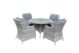 VERONA DELUXE 4 SEAT DINING SET WITH CUSHIONS