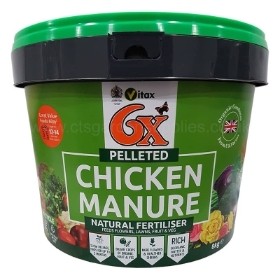 6X CHICKEN MANURE 8KG BUCKET