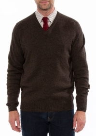 Alan Paine Streetly Lambswool Vee Neck Jumper   Classic Fit