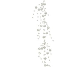 DECORATIVE WHITE PEARL GARLAND 130CM