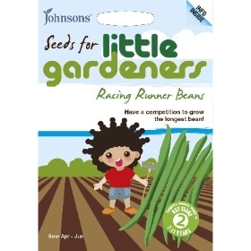 JOHNSONS LITTLE GARDENERS SEEDS RACING RUNNER BEANS