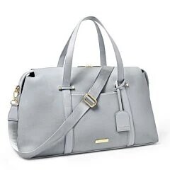 KATIE LOXTON AMALFI CANVAS WEEKEND BAG DUSKY BLUE