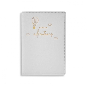 KATIE LOXTON BABY PASSPORT HOLDER AND LUGGAGE TAG GIFT SET LITTLE ADVENTURES GREY
